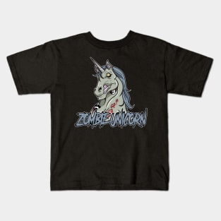 Zombie Unicorn Halloween Kids T-Shirt